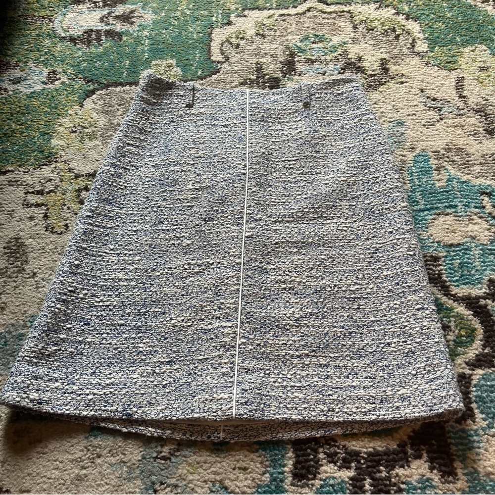 Hugo Boss white and blue business professional skirt - Picture 2 of 6